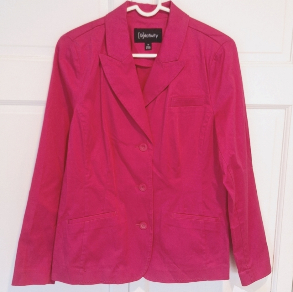 Relativity hot pink blazer - NWT